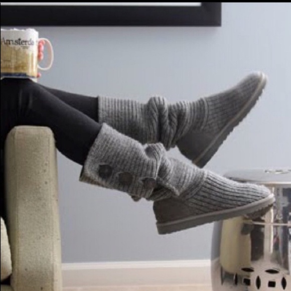 UGG Shoes - Ugg | Australia Classic Cardy Gray Sweater Boots
